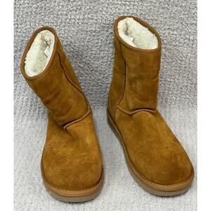 Women's Koolaburra Tan Wool Lined Suede Leather Boots Size 9 #67116